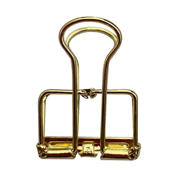 20pcs 19mm Hollow Dovetail Binder Clips Hollow Binder（Gold）