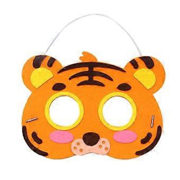 Djurmask i filt för barn, festmask, maskeradmask för barn, Halloween Cosplay utklädningsfest Favor - Tigermodell Tiger model