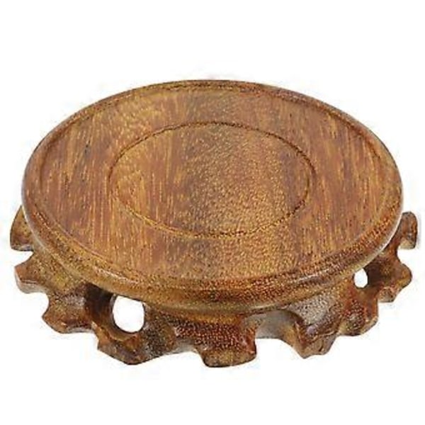 Massivt Træ Display Stand Base Piedestal Vase Display Stand Orientalsk Udskåret Træ Piedestal til Tekande
