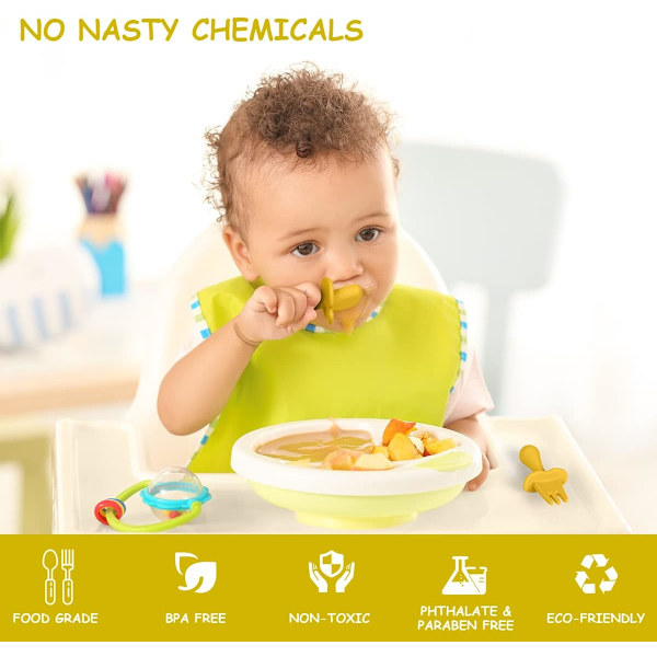 Baby Spoon, 4 st baby ergonomiska bestick, baby spoon, idealisk inlärning