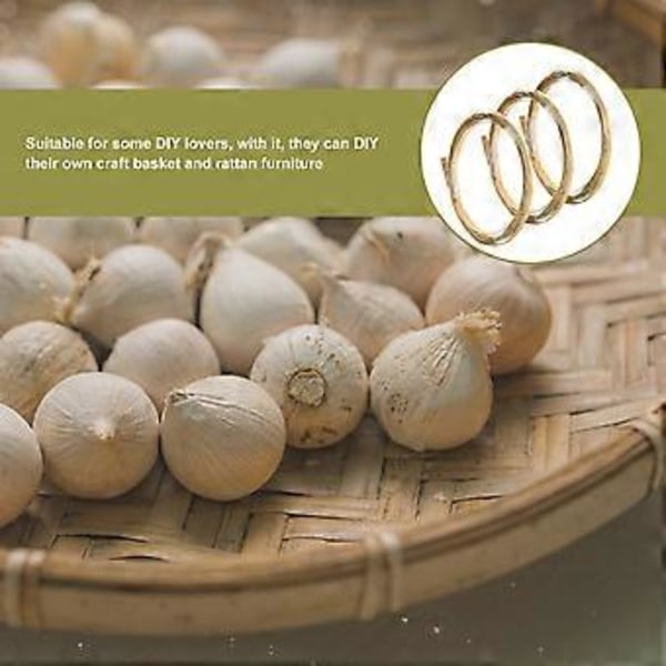 3 Rullar Naturlig Bambu Rotting Hud Hem DIY Handgjorda Vävhantverk Material