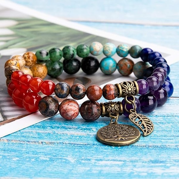 Chakra armbånd til kvinder - Helbredende krystal armbånd kvinder Natu