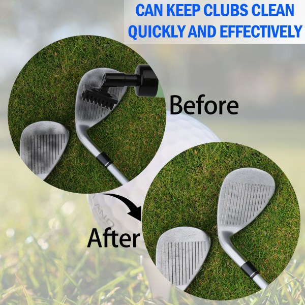 Grön rengöringsborste för golfklubbor, avtagbar golfklubbborste med K