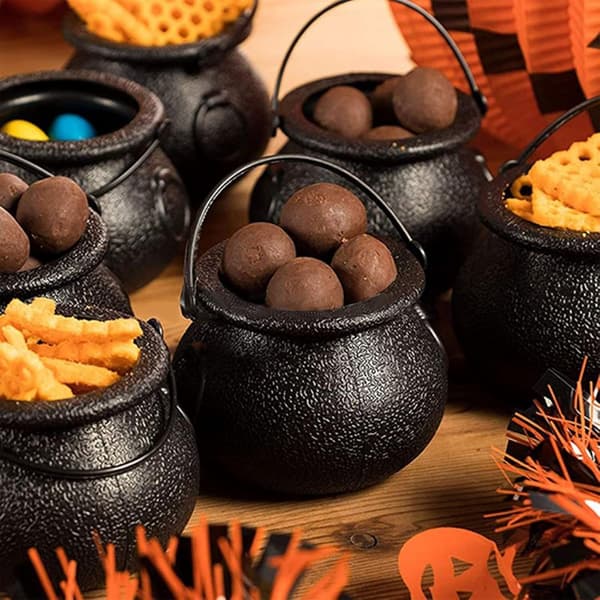 10 stk Mini Candy Bucket Witch Cauldron med håndtak Cauldron Hall