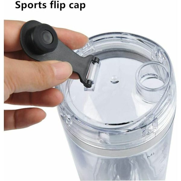 Mixer-flaske High Power Protein Shaker 600ML Genopfyldelig Blandeflaske 600ML Bærbar Shaker-flaske Frugt-shakes