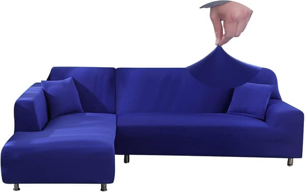 Elastiskt sofföverdrag i spandex, stretchigt sofföverdrag för L-formad soffa