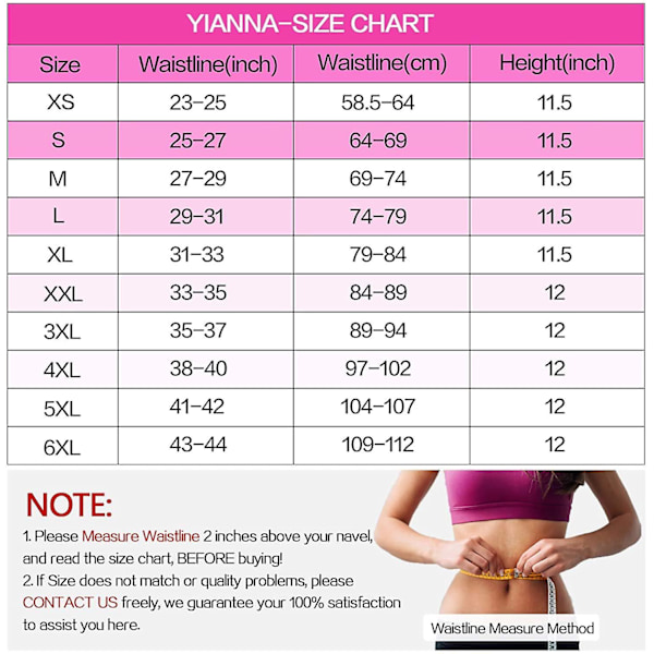 Taljetræner til kvinder under brystet Latex Sport Girdle Korsetter Cincher Timeglas Body Shaper L Sort