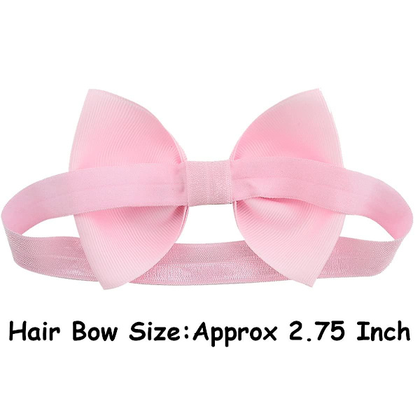 40 st baby flickor pannband 2,75 tum grosgrain band hår rosett hårband hår accessoarer för nyfödda flickor