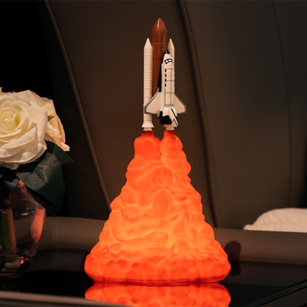 3D Printed Rocket Light Ornament LED Night Light Mood Light Souve