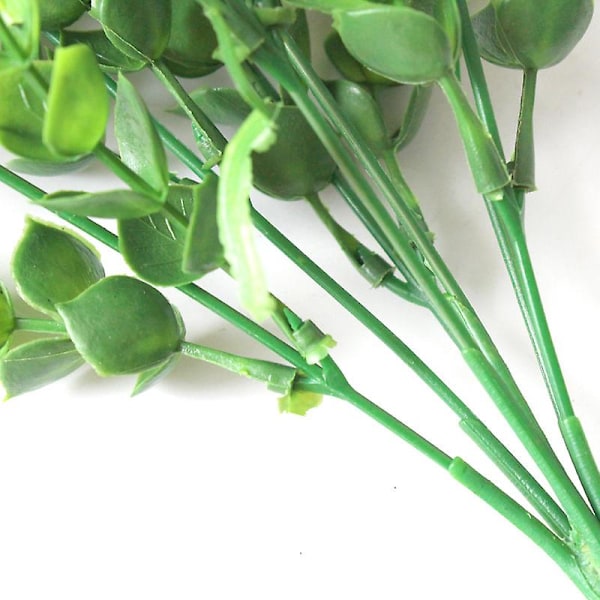 10 st konstgjorda Milan gräs plastblommor utomhusväxter heminredning bröllopsdekoration, tacksägelsedag dekoration (rosa)