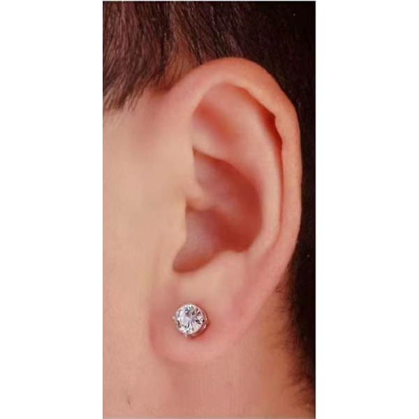 Inga öronhål Falska örhängen för män och kvinnor Zirconia örhängen Zirconia magnet örhängen örhängen (guld)