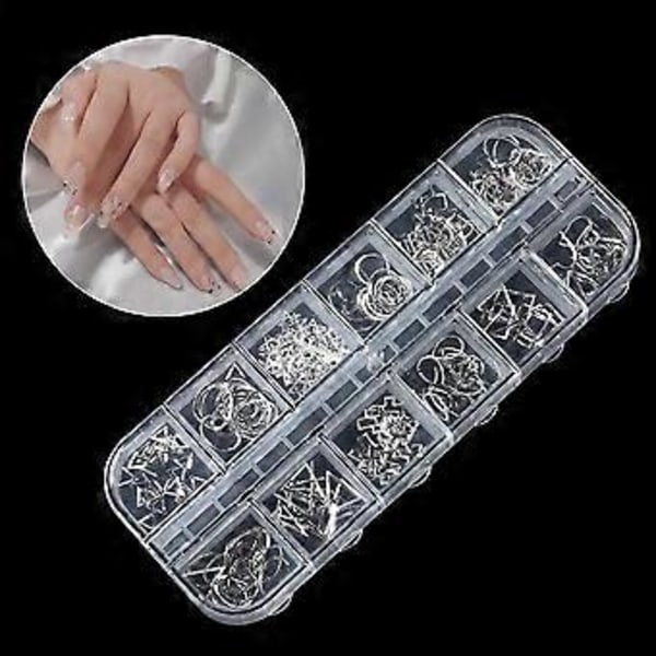 Akryl Fjäril Blomma Björn Nagelkonst Hänge Nagelkonst, Multi-form Pärla Rhinestone Gyllene Metall Nagelkonst