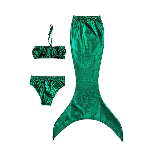 Barn Mermaid Svans Bikini Set  Fantasifull Kostym