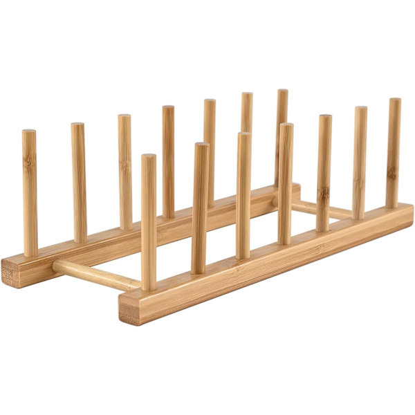 Bambus køkkenbakke/bakke/bakke/skål/kop/bog/gryde/låg dræn rør