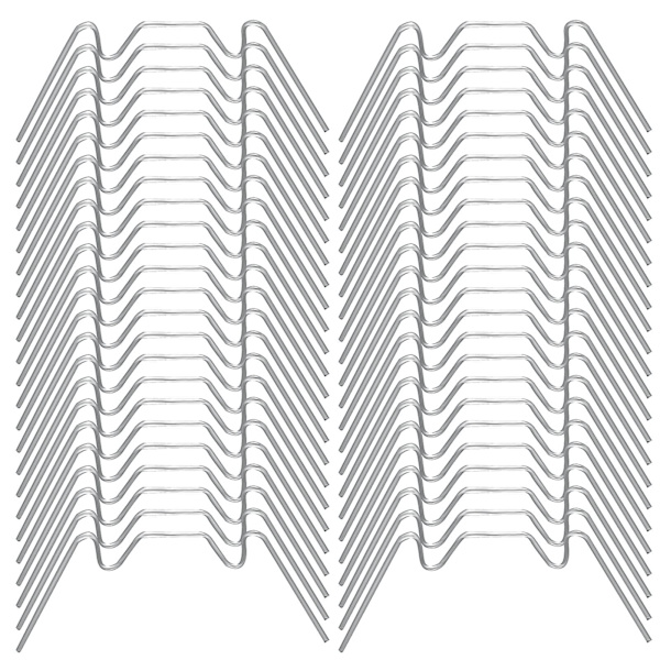 50 stk. drivhusglasclips, drivhus W-clips rustfrit stål drivhuswireclips drivhusglasrude fastgørelse