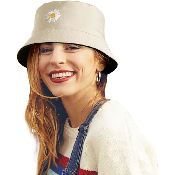 Fiskarehatt Dam Solhatt Bucket Hat Bomull Bob Hat Fällbar Solskydd