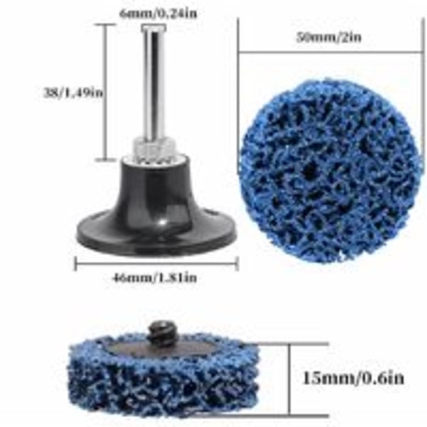 10 Pieces (Blue) Sanding Discs, 50mm Flap Discs Tool Cleaning Dis