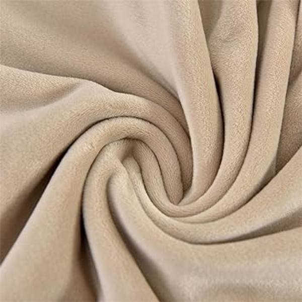 (Beige, 1 st) Skandinaviska stolsöverdrag stretch sammet lyx