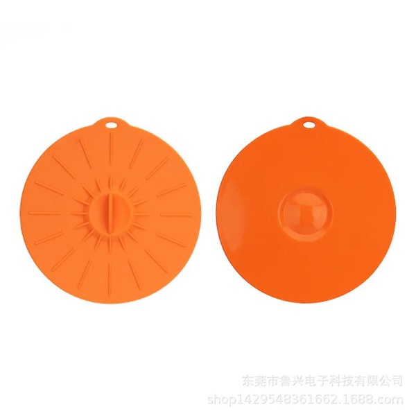 Silikon suglock Silikon mat lock Silikon kopp cover Återanvändbart anti-damm kopp lock för skålar Tallrik Grytor Kokkärl Ugn（Orange）