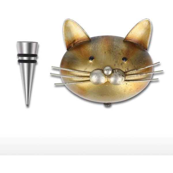 Katt Stopper Jern Vinflasker Lufttette og Dekorative Flasker Katt