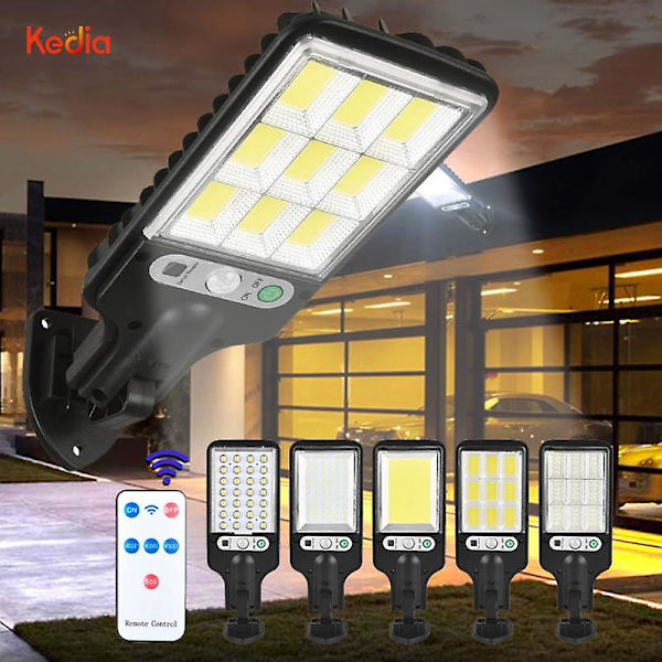 Kedia COB LED solcellslampor utomhus PIR rörelsesensor solljus vattentät
