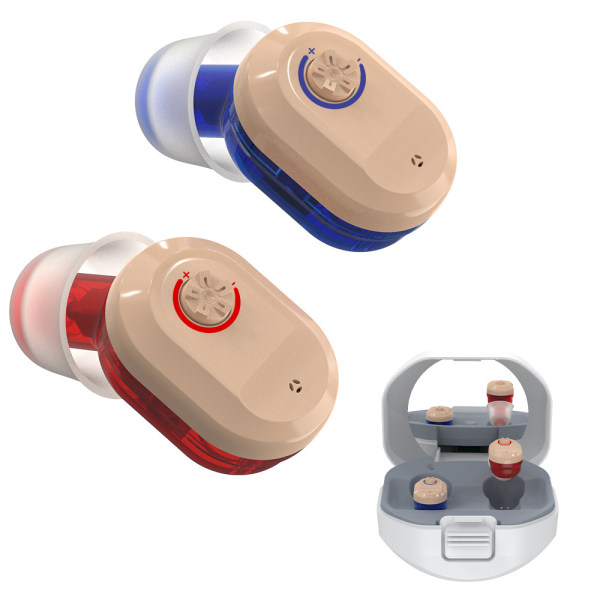 Uppladdningsbar hörselförstärkare för att hjälpa vuxna äldres hörsel, Com