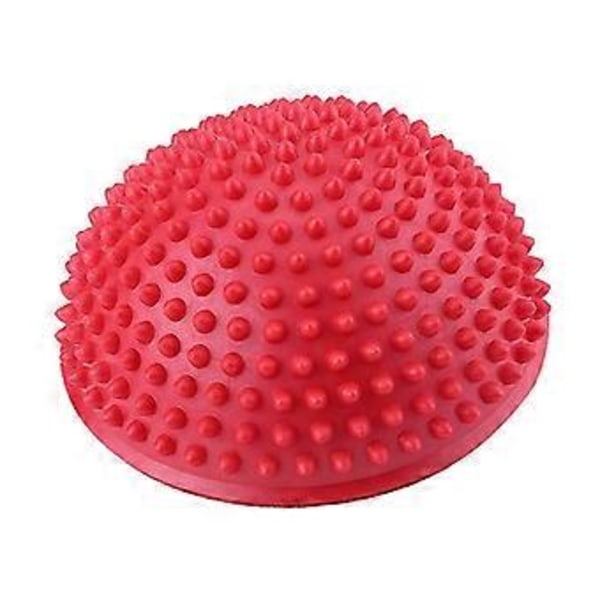 Anti-Slip Fodmassagebold Træningsbold Yoga Durianbold Massagemåtte (2 stk., Rød