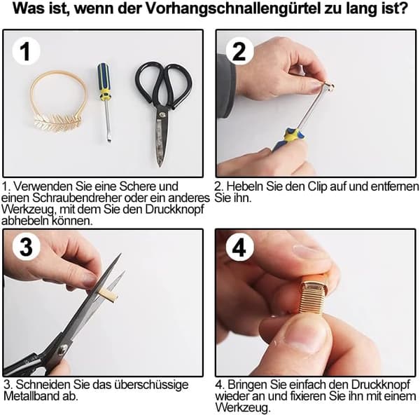 2 stk. gardinbindere, magnetiske gardinbindere, vindue