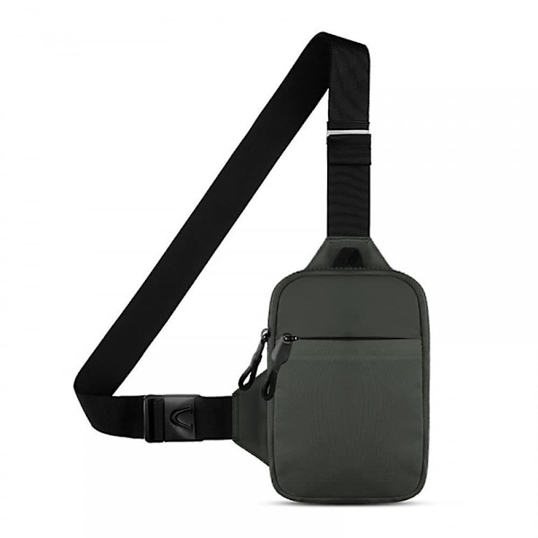 Sling-rintakeittolaukku, vedenpitävä olkalaukku, crossbody-reppulaukku miehille ja naisille ulkoiluun ja patikointiin (harmaa)