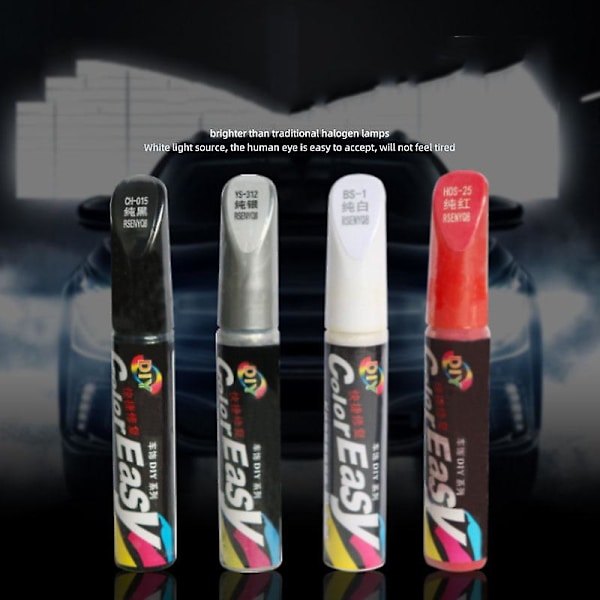 2 stk. bilmaling ridser touch up pensel maling pen bilmaling reparation perle punkt maling pensel bil ridse remover reparation pen sort