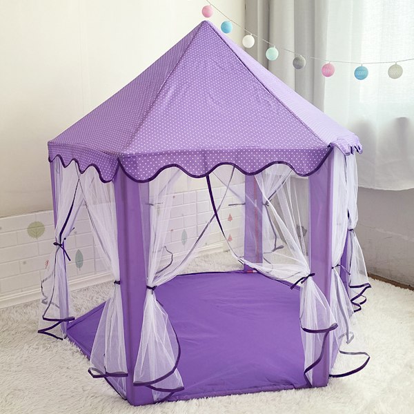 140*120*135CM Lekstuga Hexagonal Slott Tält för Barn