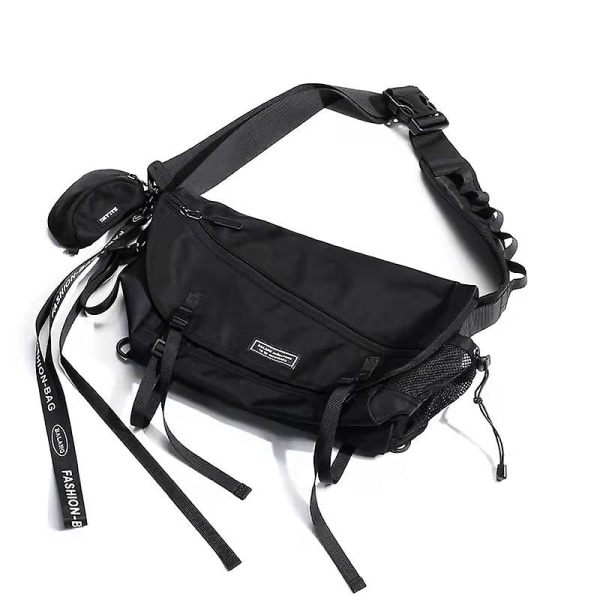 En skulder Messenger Bag Menn Kvinner Stor Kapasitet Fritid Ins  Sports Student Messenger Bag Ryggsekk（37*19*26cm）