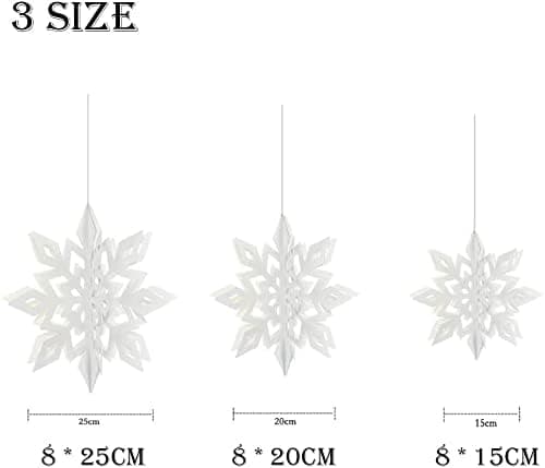 Jule-snøfnuggpynt Hengesnøfnugg-girlander for DIY B