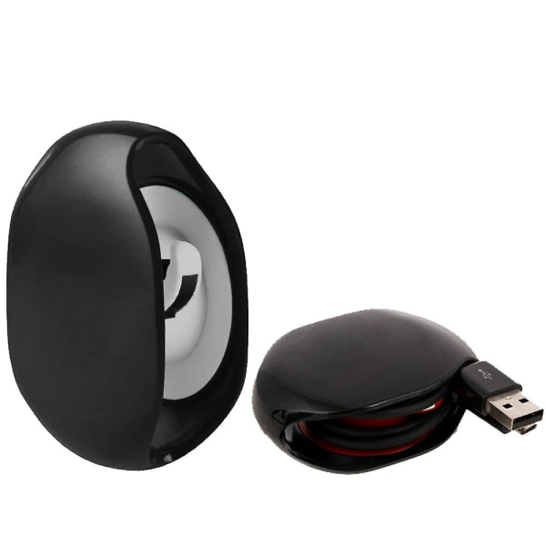 2-pack automatisk rullhörlurskabel Sladdlindare Hörlurssladd Organizer för USB kablar, hörlurskabel (svart)