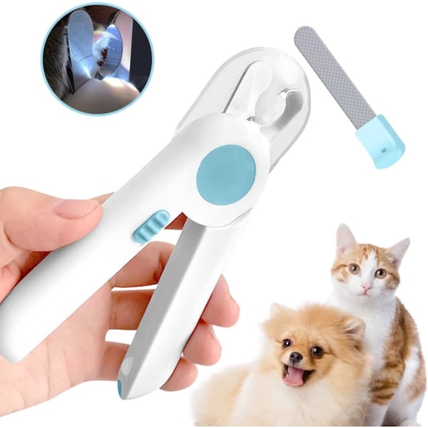 Nageltrimmer för husdjur, Professionell Grooming Trimmer Tool med LED Lig