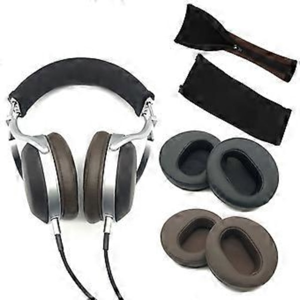 Gaming Headset Puter Støyisolerende Øreputer for AH-D2000 D5000 D5200 D7200 D9200 Hodetelefoner Headset Deksel Brun Brown
