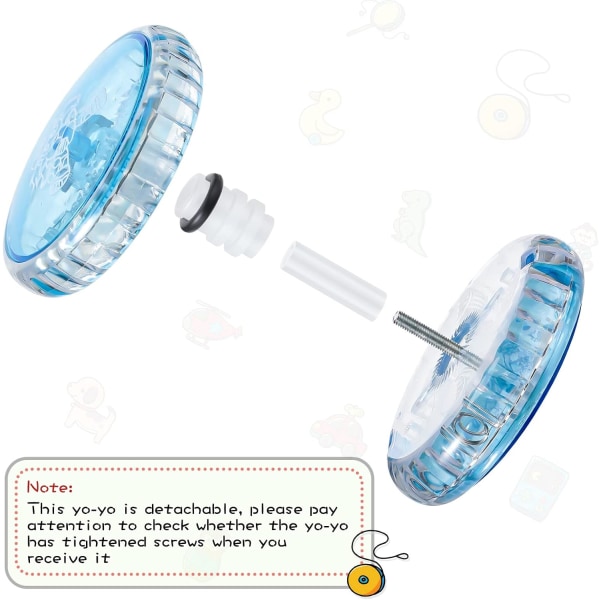 2 stk. LED Yoyo-leker LED-lys Yoyo Responsiv kulelager Yoy