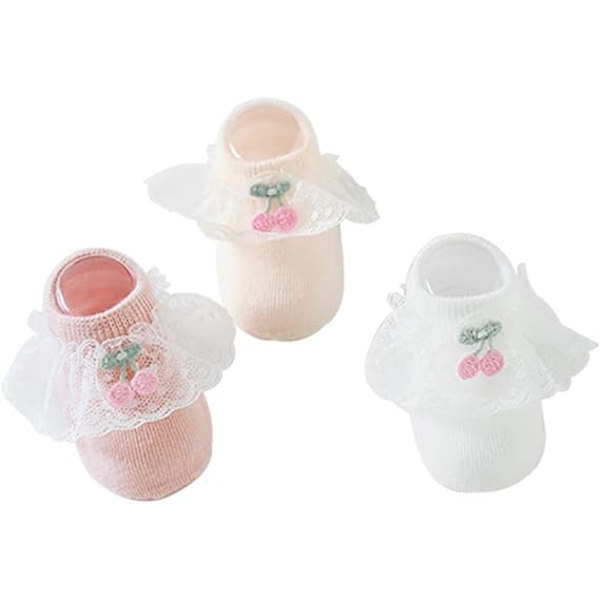 6-18 månader Multipack Söta Blommönster Baby Flickstrumpor Volang