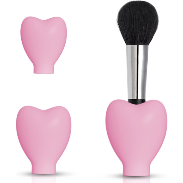 3-pak makeupbørstebeskyttere, hjerteformet genanvendelig silikone makeup