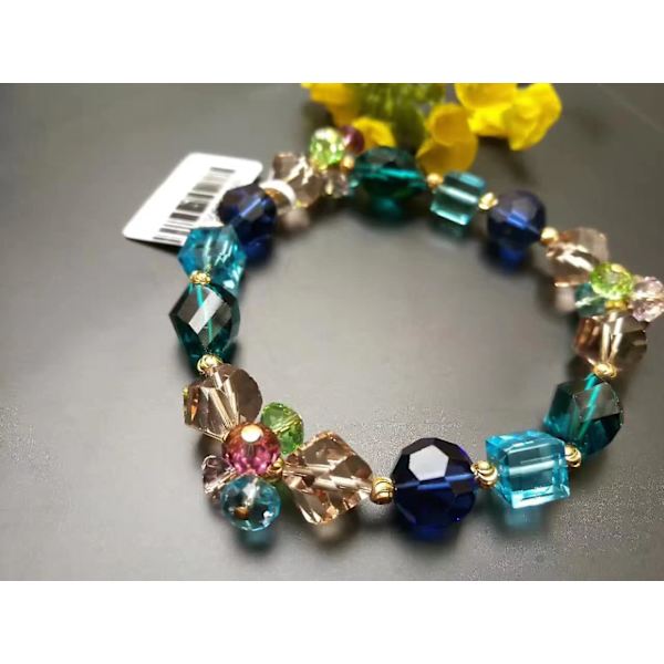 50 stk 4mm Glass Crystal Square Cube Beads Diy Smykker Making Mix Farge