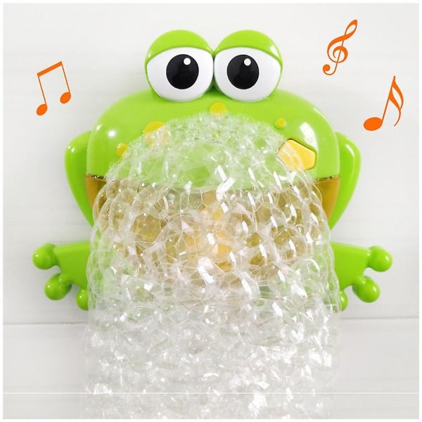 Baby Bath Bubble Toys Set Automatic Frog Bubble Maker Kids Bath Bubble Machine Fun Bath Toys（Frog）