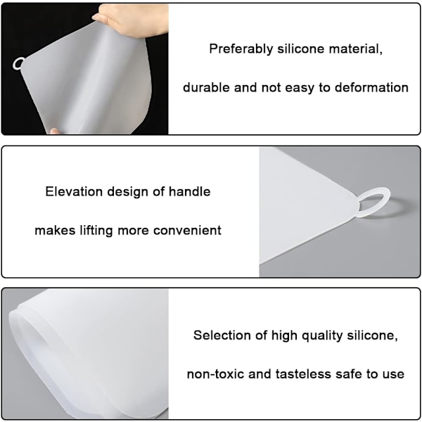 2 stk Silikon avløpsbeskytter 14,7 * 14,7 cm Anti-luktmatte for