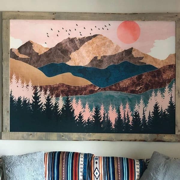 Vihreä seinävaate, seinävaate, 150X130cm