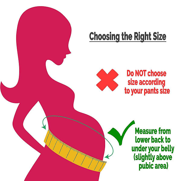 Maternity Støttebælte til Graviditet, Talje/Ryg/Mavebånd, Mavebøjle（2XL Sort）