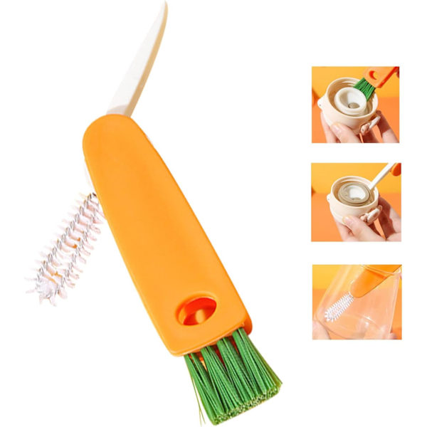 3 stk. 3 i 1 Tiny Bottle Cup Lid Detail Brush Straw Cleaner Tools