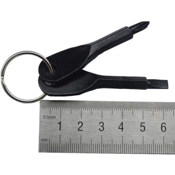 2 Pieces Pocket Screwdriver Keychain Portable Outdoor Screwdriver