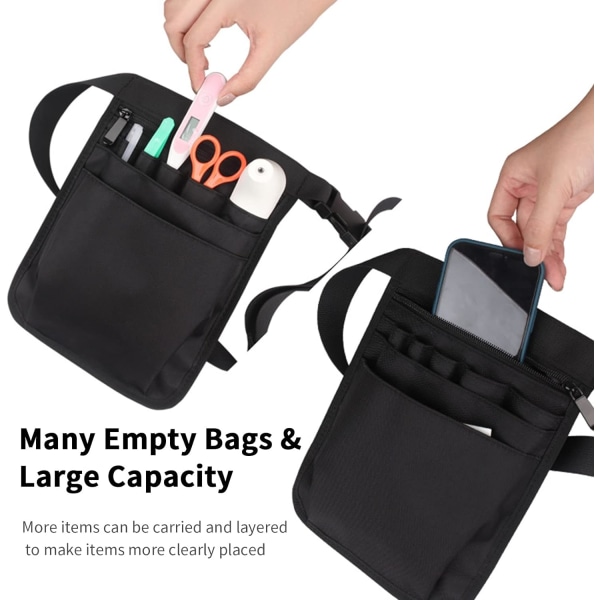 Nurse Waist Bag, Durable Multifunctional Nurse Accessory Storage