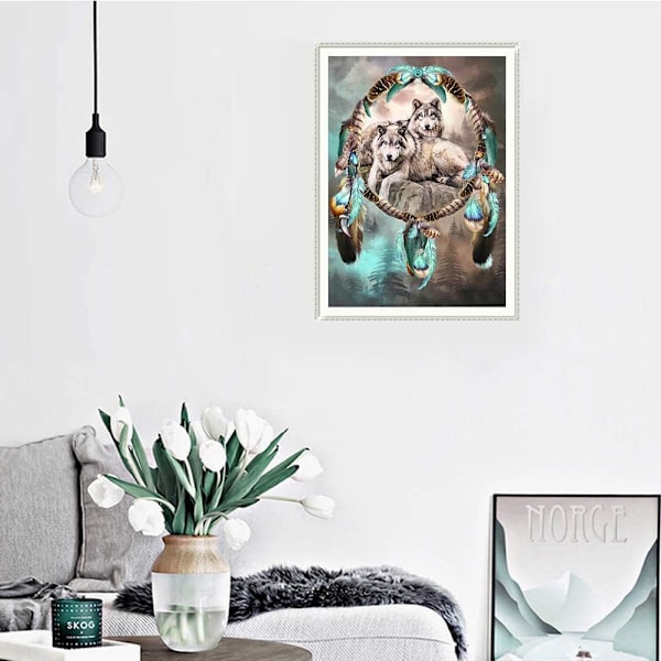 Kaksi sutta -timanttimaalaussarja, täysi peitto, pyöreät timantit, DIY-taidetarvikkeet - hauskoja lahjoja aikuisille ja lapsille, kodin sisustustarvikkeet (12\"x16\")