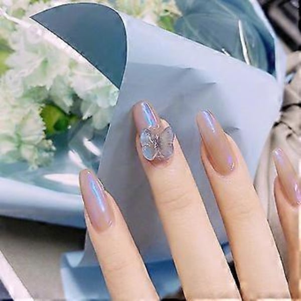 6 st 3D fjärilsnagelberlocker DIY nagelkonstdesign