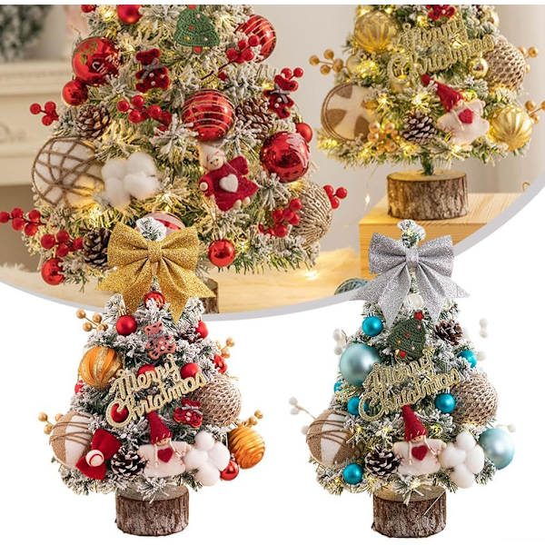 (Grön) Mini Julgran för Skrivbord, 45CM Mini Julgran för Skrivbord